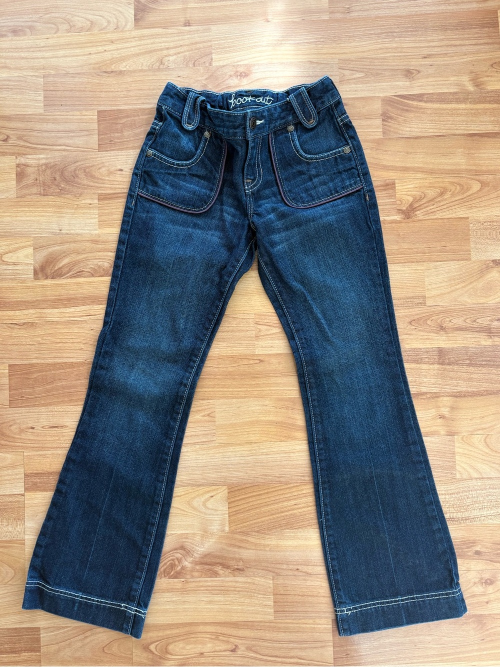 Girls Old Navy Dark Blue Bootcut Kids Jeans size 8